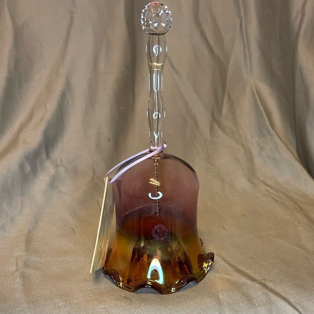 California Glassworks Elegant Purple Bell with Gold Accent